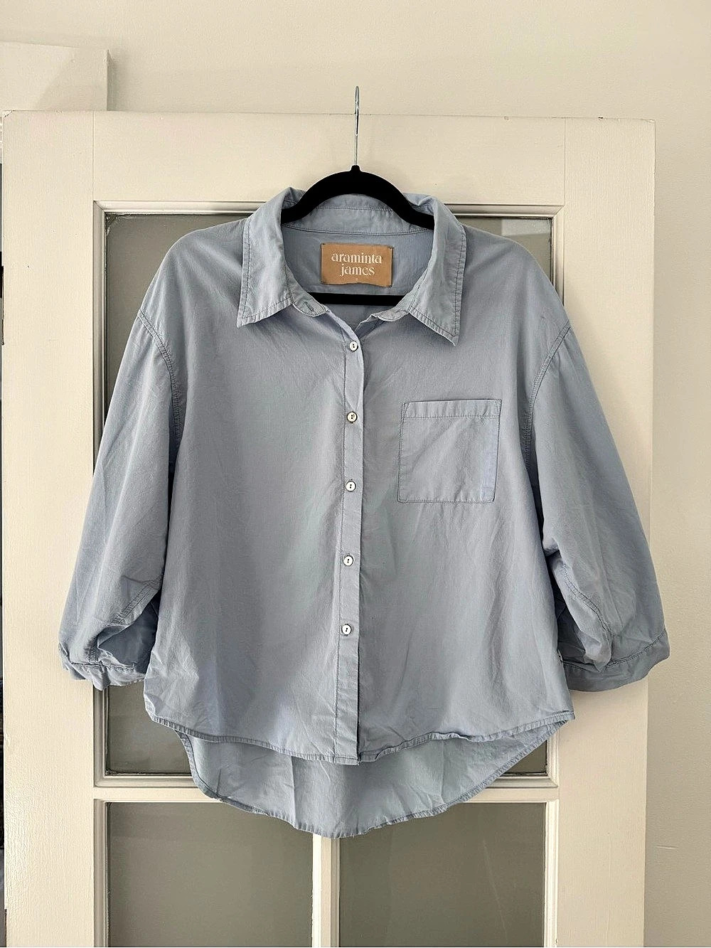 Araminta James Cotton Button Down in Light Blue